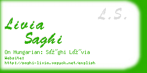 livia saghi business card